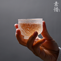 The ancient method of glazed frozen roast master Cup single cup ice wool translucent retro home Tea Cup