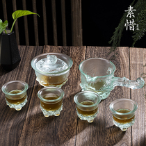 Suxu Tianqing Sea Waves Liuli Kung Fu Tea Set Master Cup Gongdo Cup Cup High-end Kung Fu Tea Cup