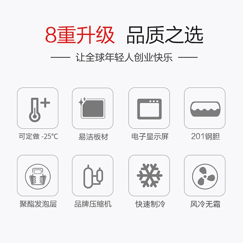 Lechuang Wind Wind Cold -Creamless Four Board Ice Sainet Frozen Frozen Свежий шестиуровневый холодильник с двумя более высокими пропускными вещами