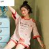 Pajama cô gái mùa hè mỏng ngắn tay sinh viên bông nhà quần áo công chúa gió ngọt ngào dễ thương cô gái hai mảnh bộ mùa hè. 