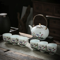 Teapot suit Home Jingdezhen Ceramic tea tea tea tea tea cup Tiliang jug Large number Chinese Classical Yu Beauty gift box