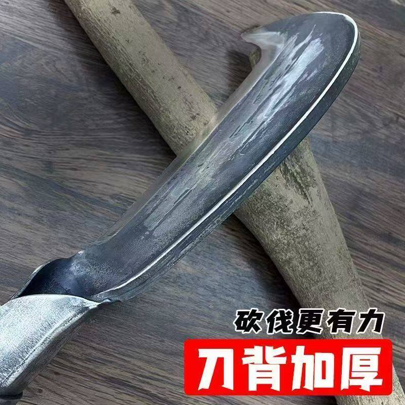 老式加厚砍柴刀有多猛？弹簧钢锻打劈柴神器，户外开路必备！-其他刀-淘宝百科网