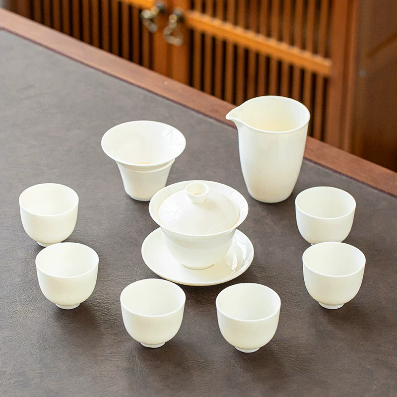 Tea set, ceramic teapot, tea cup, simple and elegant design