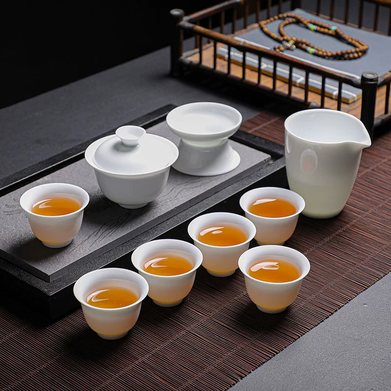 Tea set, ceramic teapot, tea cup, simple and elegant design