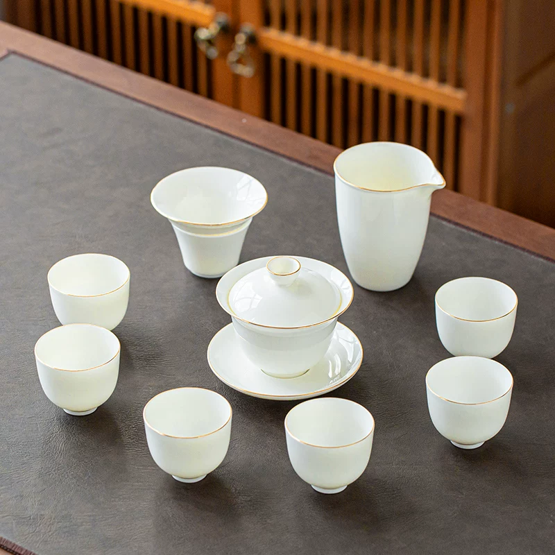 Tea set, ceramic teapot, tea cup, simple and elegant design