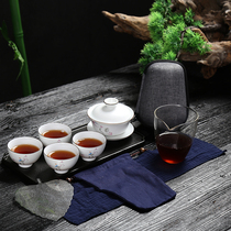 Comedian Ding kiln Gaiwan Quick cup One pot three cups Four four travel tea set Portable bag Outdoor travel home