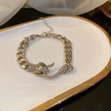 Цепь, небольшой дизайнерский браслет, брендовое креативное ювелирное украшение, европейский стиль