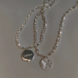 Ретро браслет, модное ожерелье с буквами, аксессуар, в корейском стиле, серебро 925 пробы, простой и элегантный дизайн