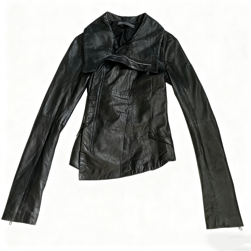 [in Stock] Muyu's Original Ekam Visual Style Dark Leather Jacket Subculture Uc Leather Jacket