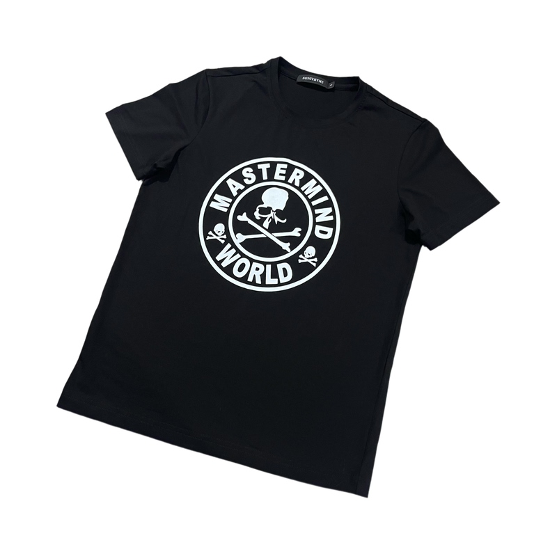 [in Stock] Moryu Independent Visual Style Hediboy Skinny Black Skull Print Short-Sleeve Shirt