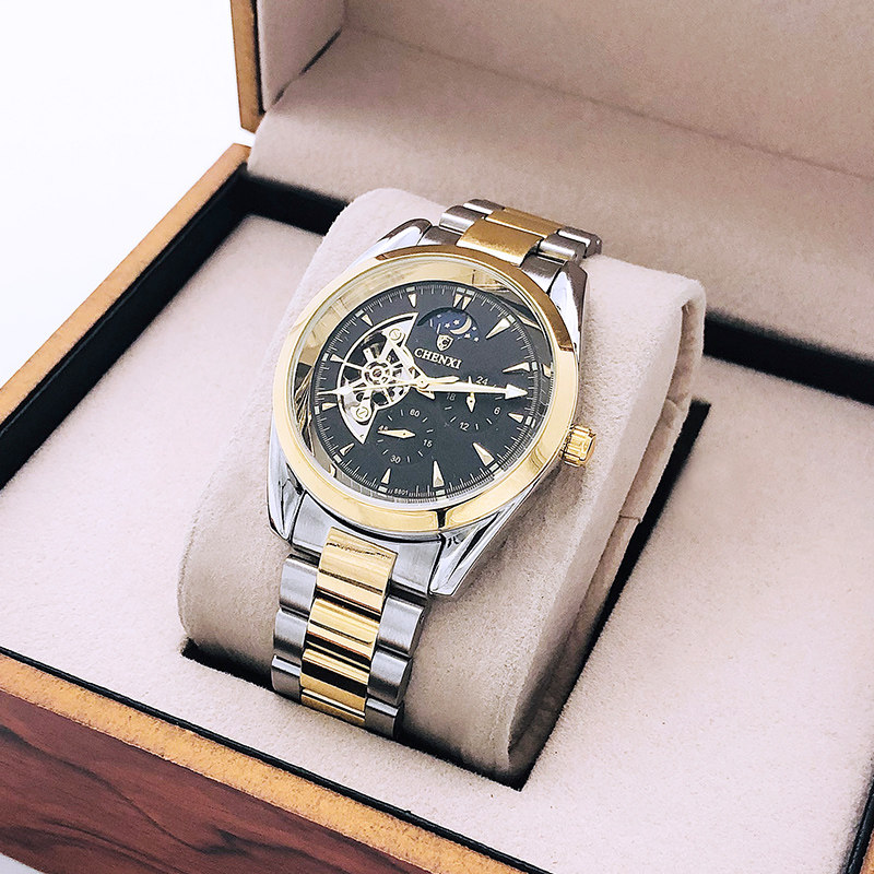 Watch men's mechanical watch male student automatic trend waterproof hollow fashion casual men's sports men's watch