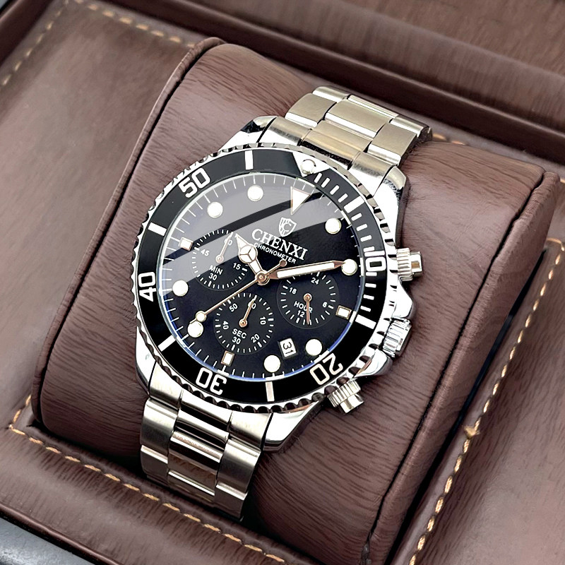 Brand Fashion Handsome Elite Steel Band Waterproof Glow Multi functional Casual Style Men's Watch_voghion.com