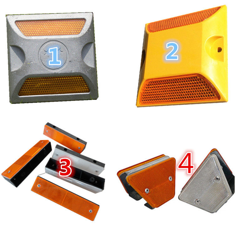 Guardrail trapezoidal outline standard single-sided double-sided cast aluminum road stud protruding road sign reflective outline sign highway guide road sign