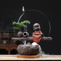 Hidden tea edge flowing water fountain ceramic home furnishings desktop Chinese landscape fortune transfer fish tank opening gifts