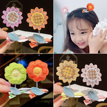 South Korea Sunflower to the day of the clip tiara cute children Girl Flower hairpin Princess hairclip baby top clip