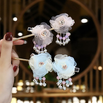 Childrens girls Hanfu hair accessories hair card headgear Chinese style ancient wind Bell Princess jewelry girl costume hairclip