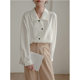 Spring Satin Niche Loose Drape Versatile Temperament Chic Long Sleeve Shirt Workplace Public Institution Civil Servants