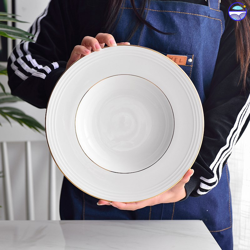 Spaghetti bowl dish western - style pasta dishes contracted Europe type household UFO creative western dishes straw plate of tao