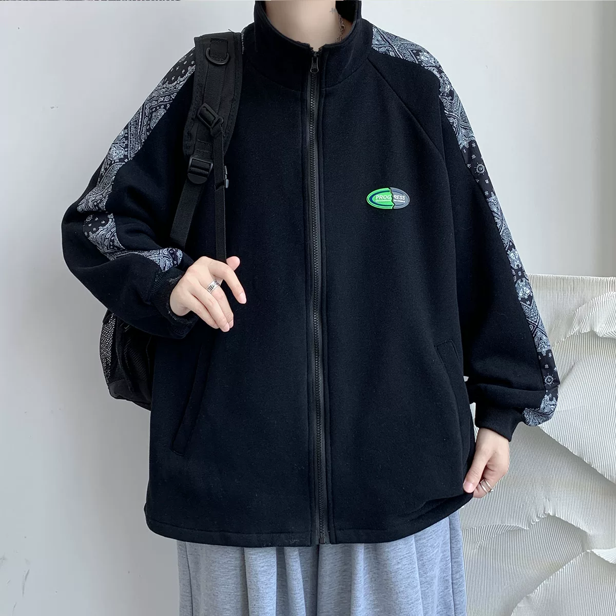 Осенняя толстовка, кардиган, спортивная олимпийка с капюшоном, оверсайз