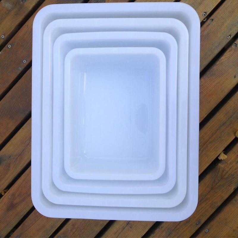 Ice Disc Commercial Drying Pan Dining Hall Rectangular small white box Plastic pellet Frozen Box Water Dumplings Hotpot stock to put freezers