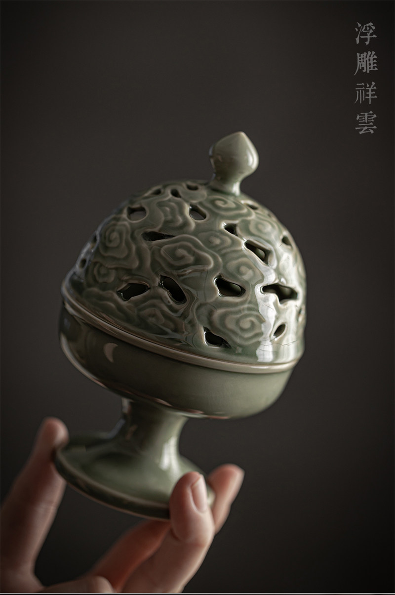 觀云復古中式浮雕香爐香道用具入門套裝純銅香篆打篆沉檀香塔香爐|茶道