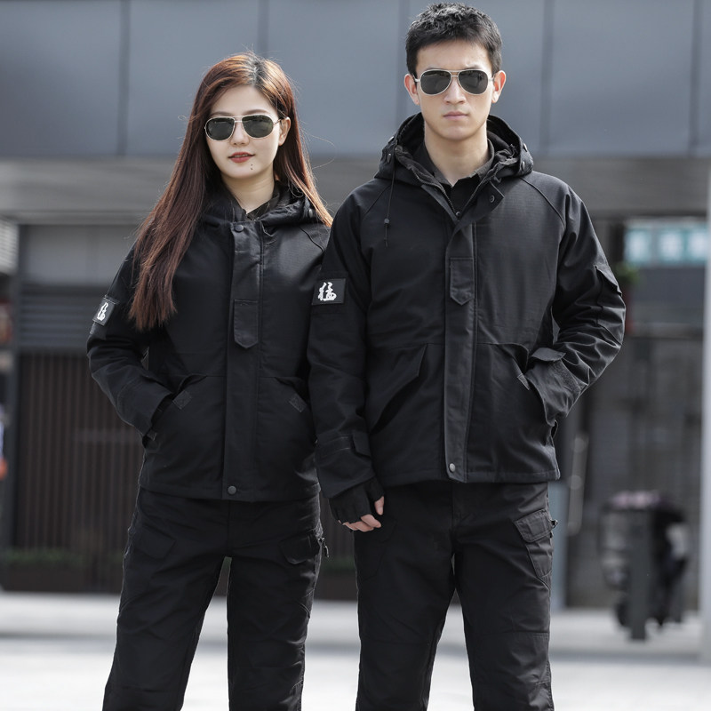 Work coat camouflage suit set winter outdoor genuine training suit suit plus velvet thickened tactical suit