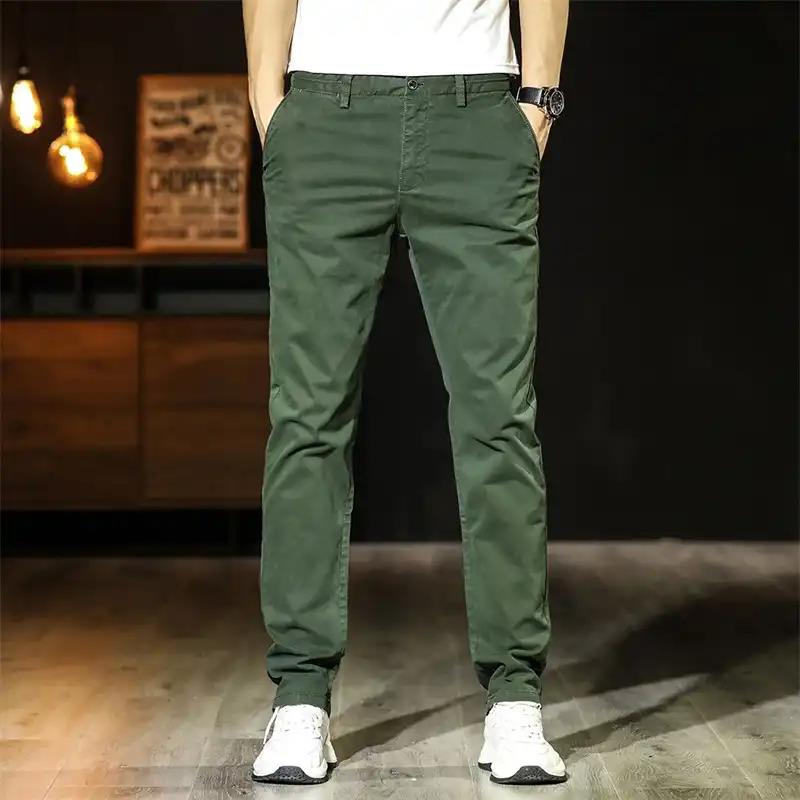 Gusenbonny casual pants designer men's slim straight solid color jeans trousers Phantom clothing line