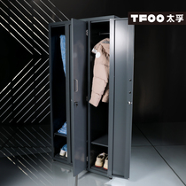 Taifu Factory workshop Multi doors with hanging clothes rods Employees more wardrobe full steel band lock dust-free stainless steel lockers