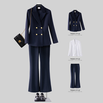 Aodanya formal womens suit high-end spring and autumn civil servant interview professional suit micro-flare pants