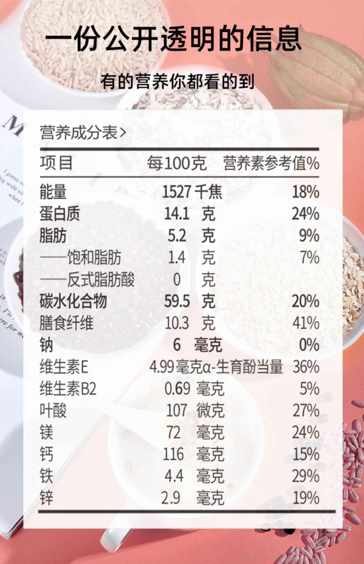 【人民】红豆苡仁燕麦片850g