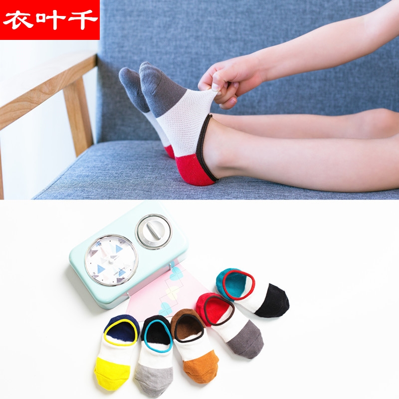 Childrens Socks bông chàng trai 2-3-5-7-10 tuổi thuyền vớ mùa xuân rơi chàng trai vớ mỏng vớ em bé bông.