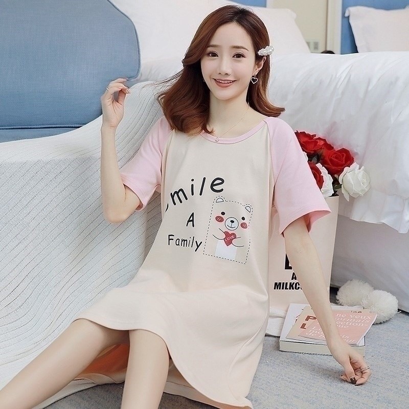 Đơn giản mùa xuân và mùa thu đồ ngủ trăm ngủ váy cô gái tắm jumpsuit mỏng chương trình mẹ và bìa mùa xuân con gái mùa hè chút chất béo.