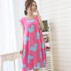 Mùa hè Hàn Quốc phiên bản của mùa hè cotton lụa đồ ngủ womens váy dài tăng kích thước của tay mùa hè lụa nhân tạo nhà quần áo.