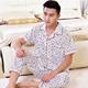 Mùa hè quần ngắn tay bông trung niên mens pajama đồ ngủ mặc symmy bộ mens nhà hai mảnh bộ.