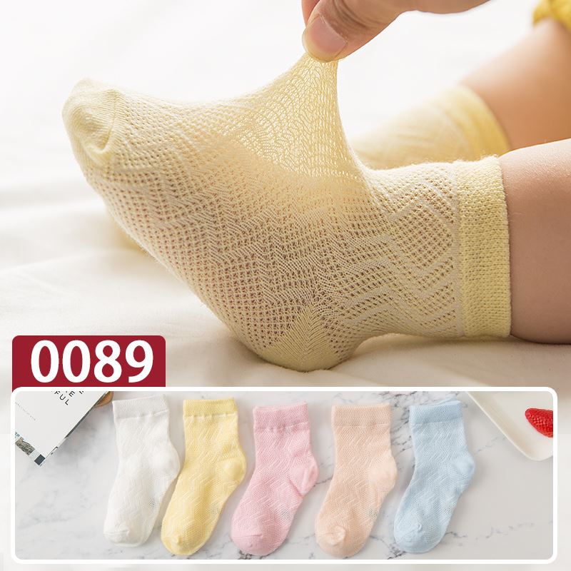 . Childrens bé trai vớ mỏng mùa hè mỏng mùa hè 1 thở lưới mắt vớ cotton 2-3 tuổi nữ kho báu cậu bé mùa hè.