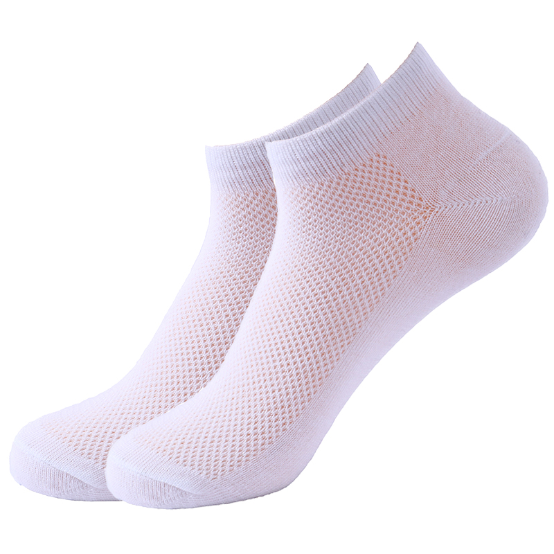 Vớ vớ Mens Summer Thin Lưới vớ Summer Sport thấp Trợ giúp Breathable ngắn Thuyền Socks Hấp thụ mồ hôi mens đen và trắng vớ.