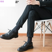 giày phù hợp với da vớ mens kinh doanh đen mỏng ống dài Anh mens full-length pantyhose vớ triều eo cao.