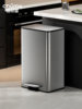 Large Capacity Trash Can 2025 New Model for Home Kitchen and Living Room, Stainless Steel Pedal with Lid, High Aesthetic Italian Style