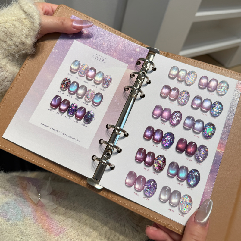 Authentic 24-Color Purple Glitter Cat Eye Nail Polish Gel 2026 New Model Crushed Diamond Glass Beads Nail Salon Special Small Set Authentic 24-Color Purple Glitter Cat Eye Nail Polish Gel 2026 New Model Crushed Diamond Glass Beads Nail Salon Special Small Set