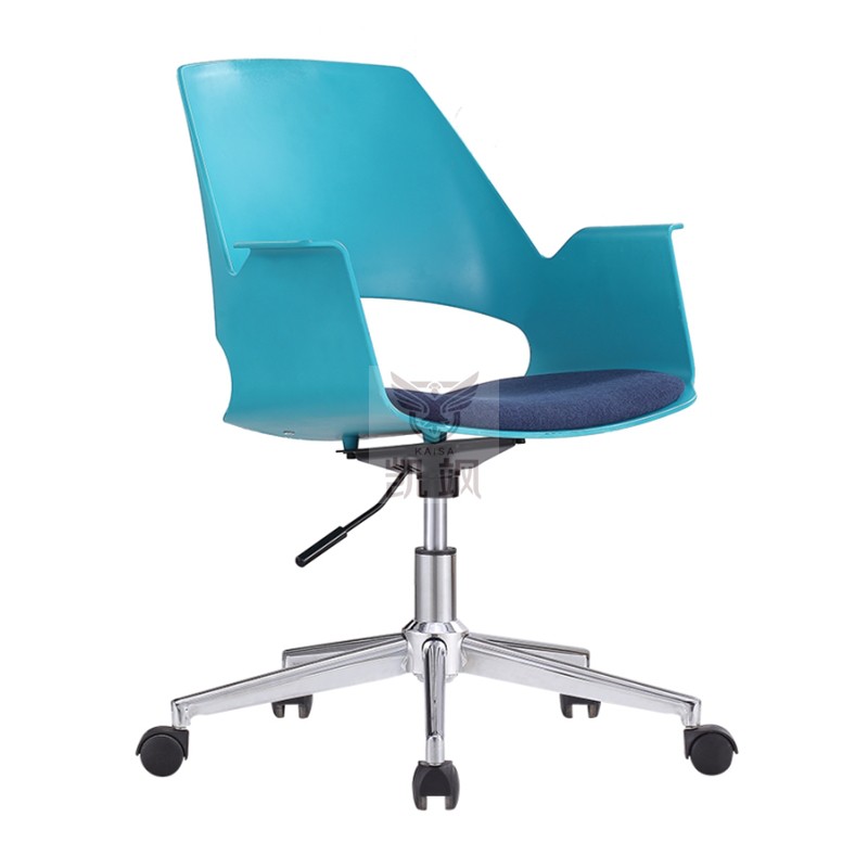 Modern minimalist office chair with wheel conference chair plastic leisure chair exhibition negotiation reception chair home computer chair