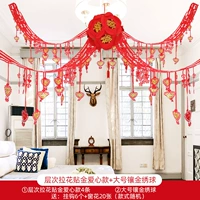 Потягивание цветочной наклейки Gold Love Model+большая золотая гортензия