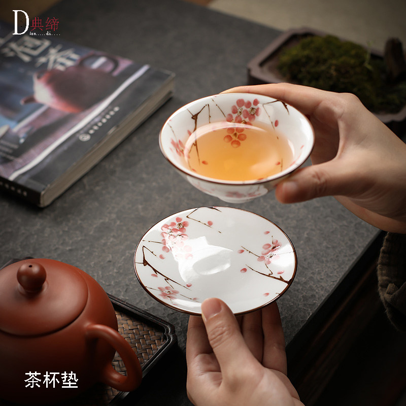 Blue flower porcelain cup cup showing colorful retro ceramic cup cup cup cup insulation anti-hot cup cup cup spare