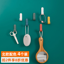 Hook strong adhesive sticker wall wall kitchen load-bearing suction cup hook No trace on the wall behind the door without punching sticky hook