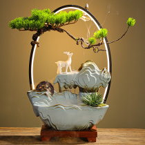 Shou Tao people lucky money flowing water ornaments creative home living room flowing water fountain humidifier office desktop decorations