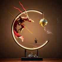 Shou Tao people new Chinese led lamp ring Qi Tian Dazheng Monkey King ornaments creative reverse fragrance home decoration furnishings