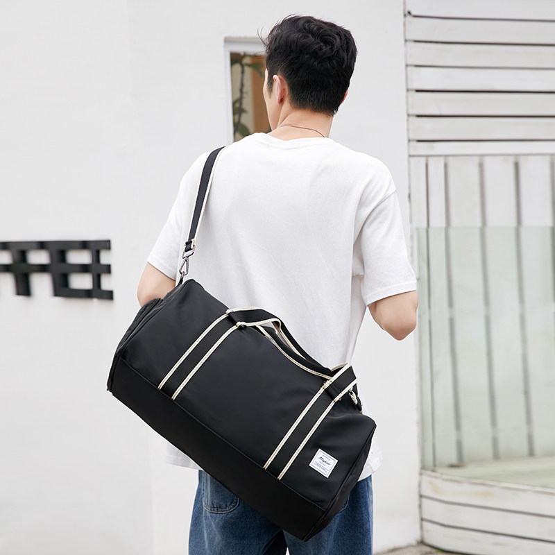 Large-Capacity Portable Travel Bag, Men's Gym Bag, Lightweight Storage Bag, Short-Distance Business Trip Luggage Bag, Women's Dry and Wet Separation Trendy Bag