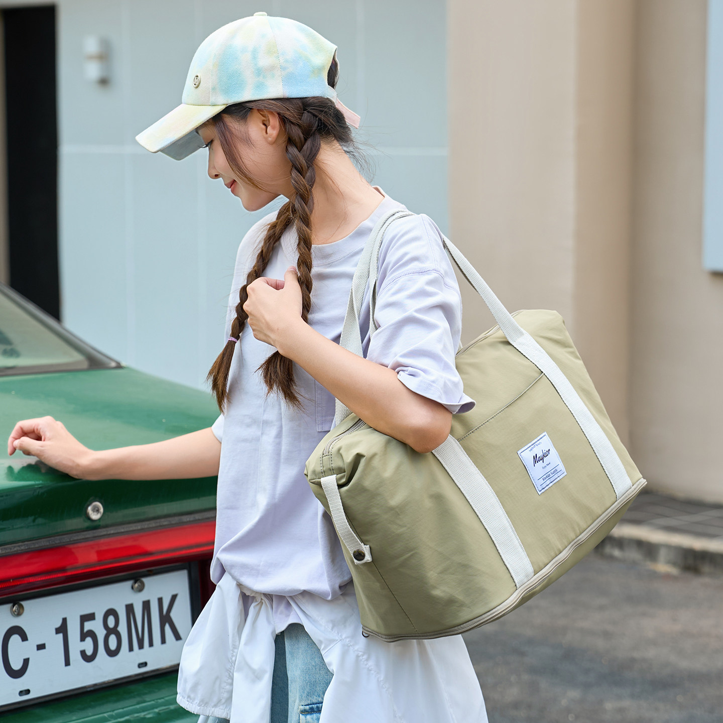 Expandable Travel Bag, Women's Portable Large-Capacity Fashionable Luggage Bag, Men's Lightweight Short-Distance Travel Bag, Maternity Storage Bag