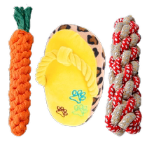 Dog toy teeth grinding and bite-resistant rope slippers self-pleasure interactive boredom relief tool Ke Jin fur pet consumes physical energy