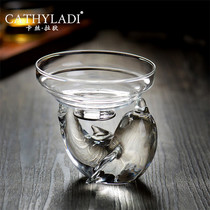 Cathyladi simple creative glass tea leak household transparent heat-resistant tea filter kung fu tea set zero tea filter