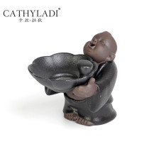 Cathyladi black pottery creative tea leak household personality fine filter ceramic tea filter tea set zero with ornaments